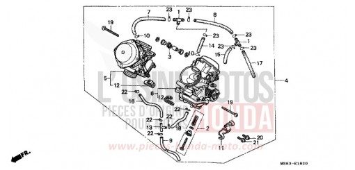 VERGASER (KOMPL.) XRV650K de 1989